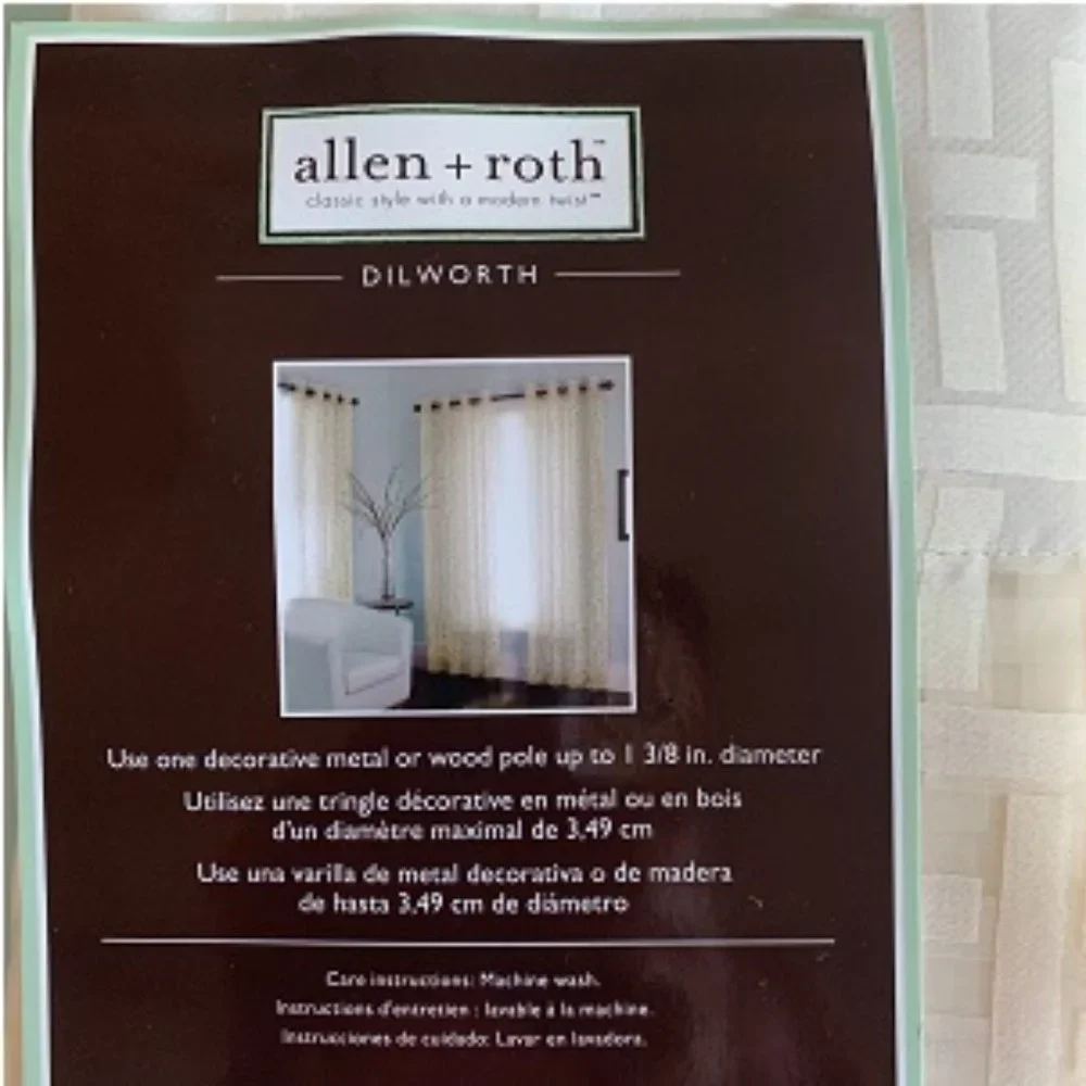 Allen + Roth Grommet Top Window Panel set of 3